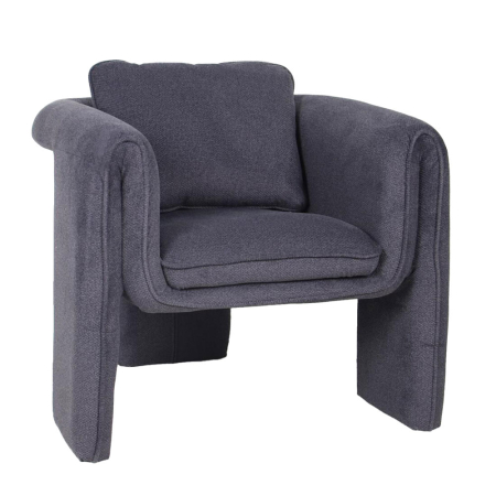 Mobilier - Fotoliu din stofă chenille gri închis