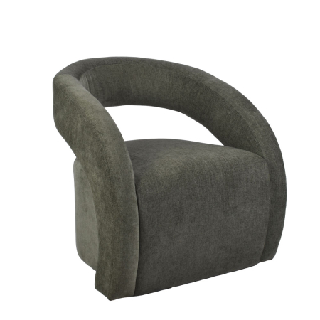Mobilier - Fotoliu din stofă chenille verde
