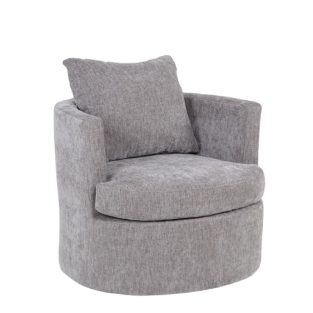 Mobilier - Fotoliu din stofă gri cu pernă decorativă