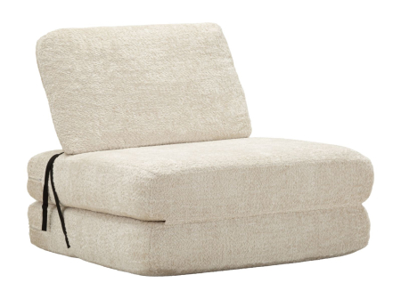 Mobilier - Fotoliu extensibil alb din stofa boucle pentru living si HORECA