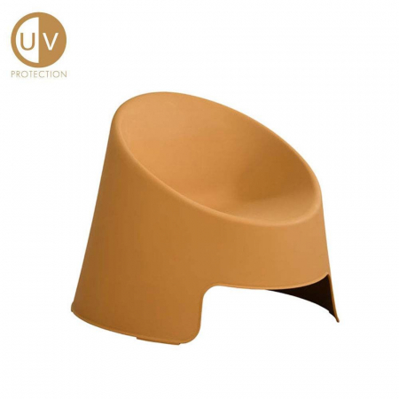 Mobilier Gradina - Fotoliu galben muștar exterior curbat UOVO