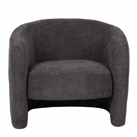 Fotoliu Bold gri boucle – vedere frontală în decor modern [1]