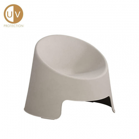 Mobilier Gradina - Fotoliu gri deschis curbat stivuibil exterior UOVO