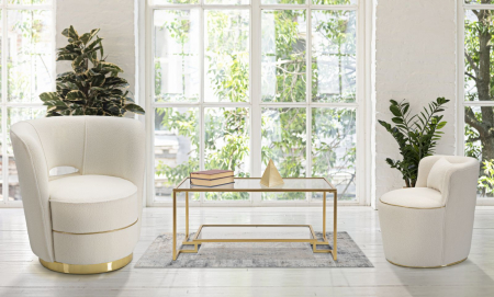 Fotoliu Iceland Space, crem/auriu, stofa tip bucle [2]