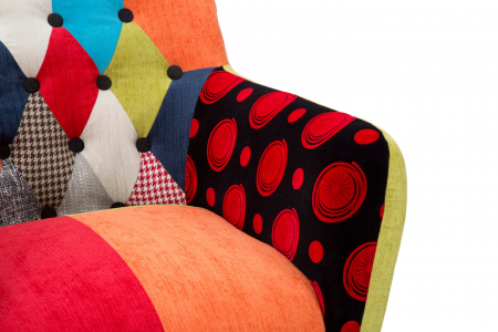 Fotoliu tapitat multicolor Imperial - creativdeco.ro [6]