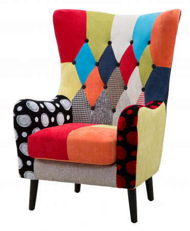 Fotoliu multicolor cu spatar inalt, Imperial - creativdeco.ro [3]