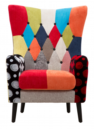 Fotoliu multicolor cu spatar inalt, Imperial - creativdeco.ro [2]