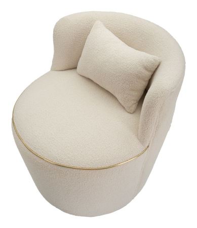 Fotoliu Stofa Boucle crem auriu Islanda | creativdeco [3]