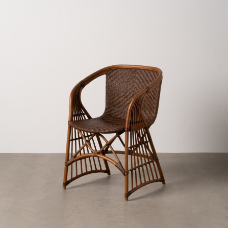 Mobilier Gradina in Stil Scandinav - Fotoliu din ratan natural pentru terase|Fotolii rustice pentru interioare boeme