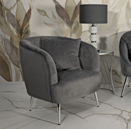 Fotoliu gri compact minimalist CreativDeco pentru apartament [1]