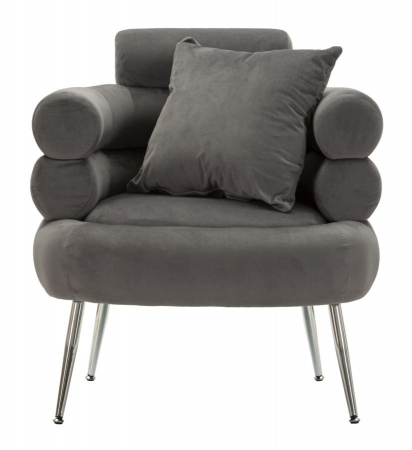 Fotoliu gri modern ergonomic CreativDeco design rotunjit [2]