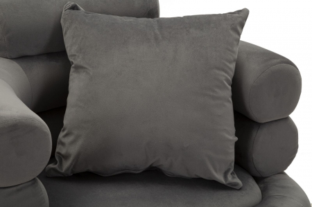 Fotoliu gri modern ergonomic CreativDeco design rotunjit [7]