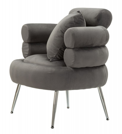 Fotoliu gri modern ergonomic CreativDeco design rotunjit [3]