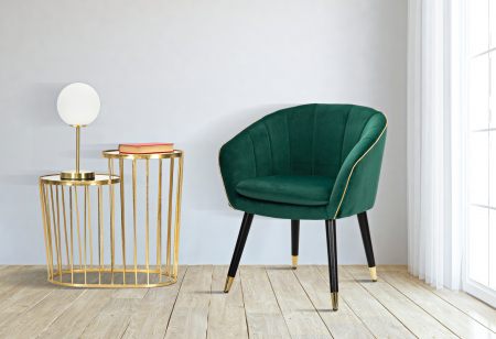 Fotoliu catifea verde Paris | creativdeco.ro [1]