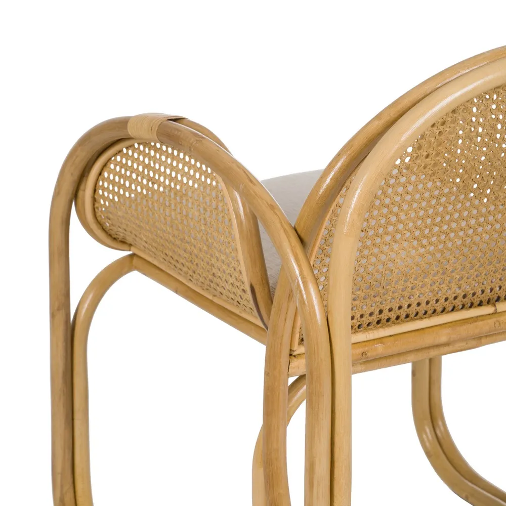 Fotoliu Ratan Natural cu Perna Crem Jardin - CreativDeco.ro [10]