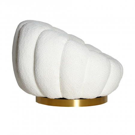 Fotoliu bucle art deco alb|Fotolii moderne premium [3]