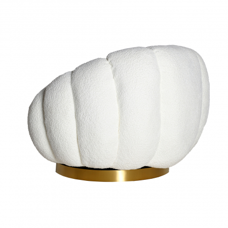 Fotoliu bucle art deco alb|Fotolii moderne premium [4]