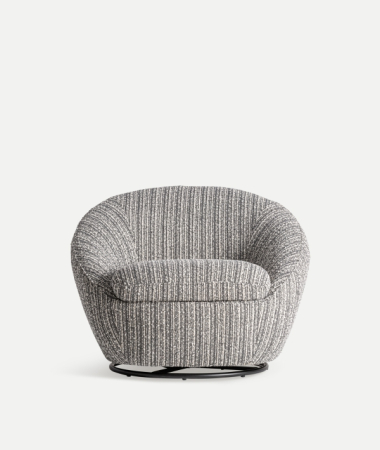 Fotoliu rotativ gri marmorat BUBU – titlu imagine principală Mobilier - Fotoliu rotativ gri marmorat BUBU – titlu imagine principală