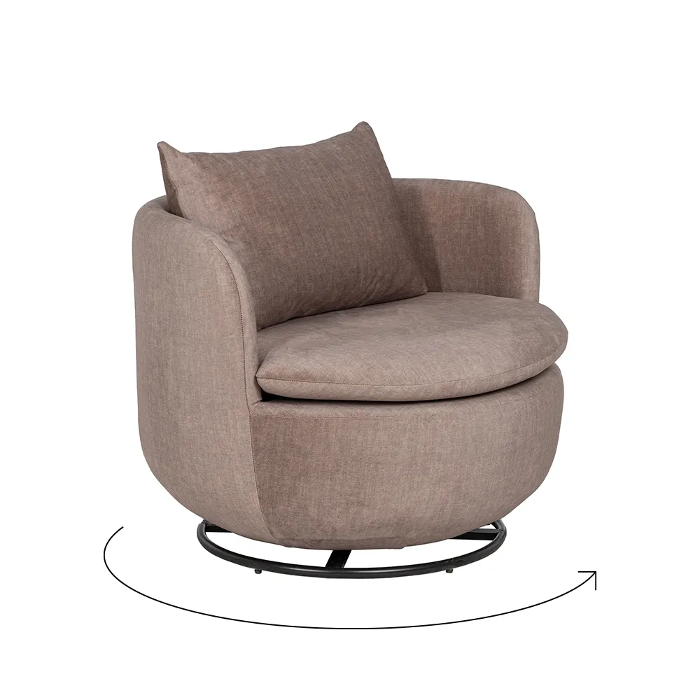 Fotolii - Fotoliu Rotativ Dimos Bej Taupe - CreativDeco.ro