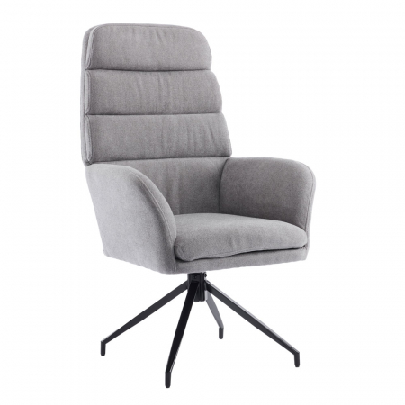 Fotolii - Fotoliu ergonomic rotativ gri cu spătar înalt – model Girar