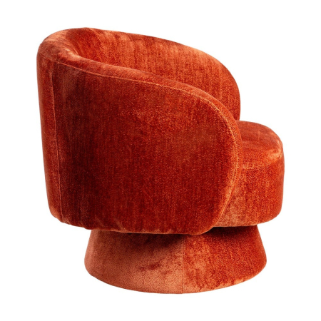 Fotoliu rotativ teracotă din stofă pentru uz rezidențial și HORECA [2]