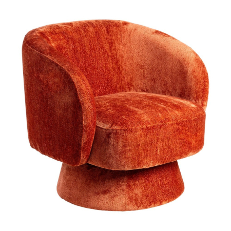 Fotoliu rotativ teracotă din stofă pentru uz rezidențial și HORECA [1]