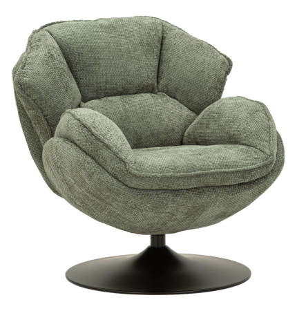 Mobilier - Fotoliu rotativ verde cu bază rotativă