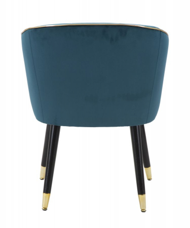 Fotoliu rotund colorat verde-albastriu insertii aurii CreativDeco [6]