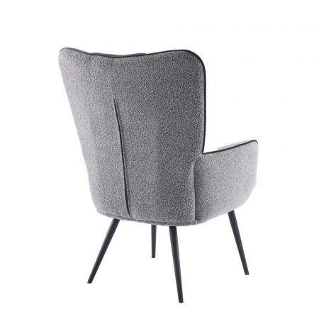 Fotoliu Manifest Armchair gri silver design ergonomic contemporan - vedere frontală în decor interior [3]