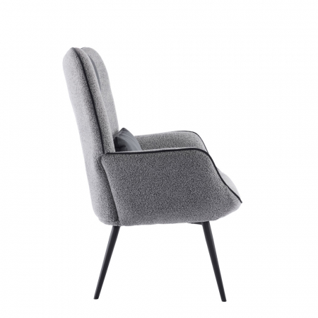 Fotoliu Manifest Armchair gri silver design ergonomic contemporan - vedere frontală în decor interior [2]