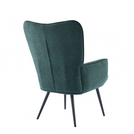 Fotoliu Manifest Armchair verde adânc rotunjit elegant - vedere laterală în decor natural [3]