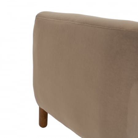 Fotoliu taupe catifea si lemn|Fotolii premium pentru decor rafinat [8]