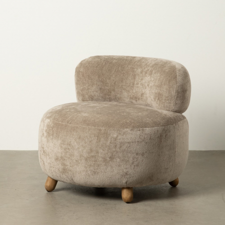 Fotolii - Fotoliu din stofa bej taupe modern si versatil | CreativDeco.ro