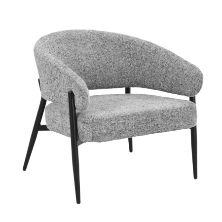 Fotoliu modern gri cadru metalic Moritz
