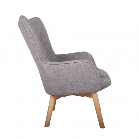 Fotoliu gri deschis curbat Navona [2]