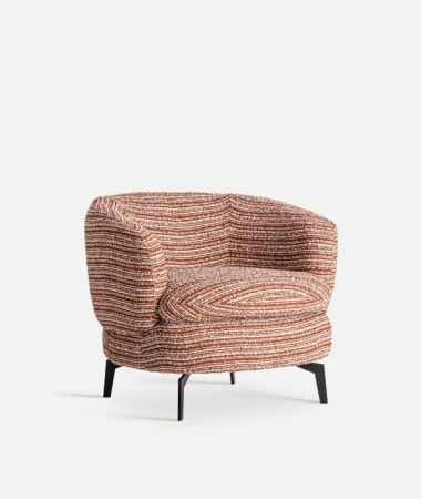 Fotoliu textil teracotă LOPI – titlu imagine principală Fotolii - Fotoliu textil teracotă LOPI – titlu imagine principală