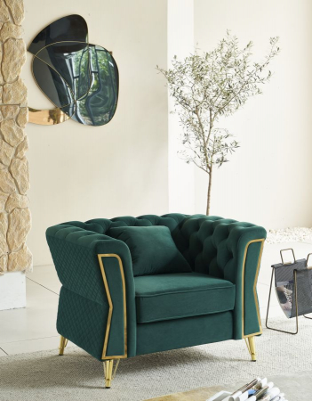 Fotolii - Fotoliu verde elegant glamour CreativDeco accent de culoare