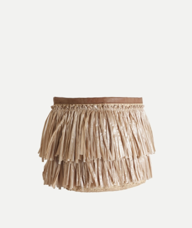 Cufere si valize decorative - Geantă decorativă pătrată din fibră naturală maro Bhuv – imagine principală