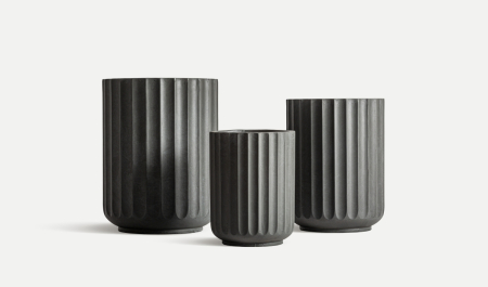 Ghivece, Suporturi flori - Ghivece ceramică gri decorative Tavo