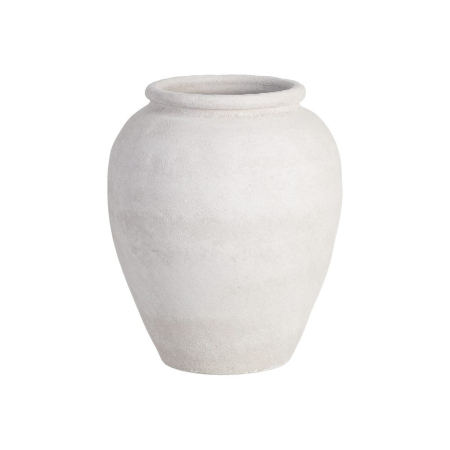 Ghivece, Suporturi flori - Ghiveci decorativ ceramică albă formă rotunjită