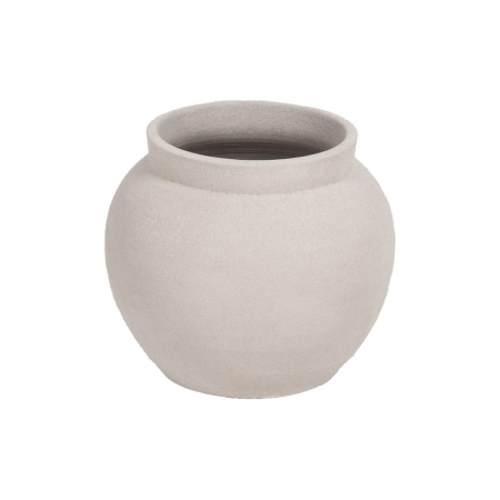 Obiecte decorative - Ghiveci decorativ din ceramică albă formă rotunjită finisaj mat
