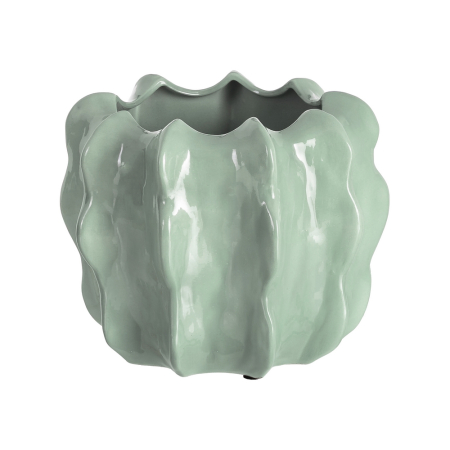 Ghivece, Vase Exterior - Ghiveci decorativ din ceramică mint, cea mai compactă piesă scoicată