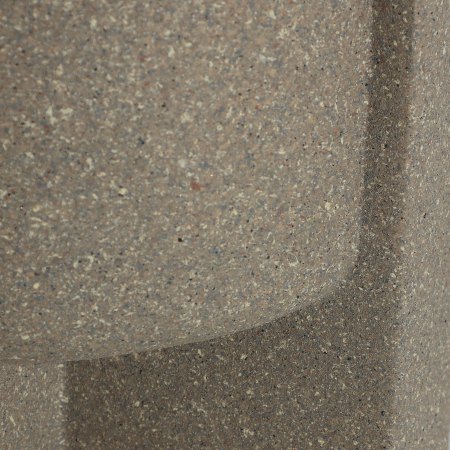 Ghiveci decorativ din polirășină maro – design vertical japandi 81 cm [2]