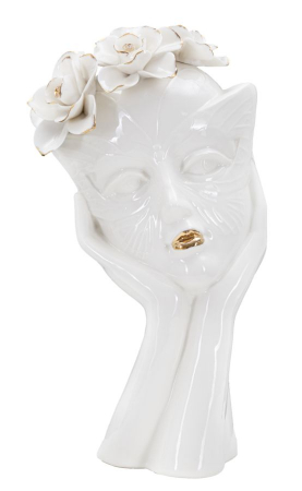Obiecte decorative - Vaza Sofisticata Femeie Accente Aurii CreativDeco
