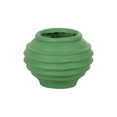 Ghivece, Vase Exterior - Ghiveci din rășină verde, discret printre plante