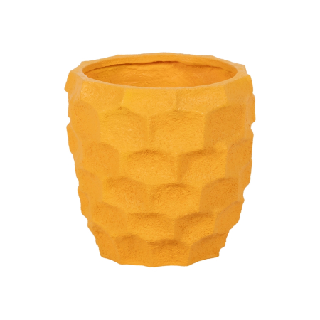 Ghivece, Vase Exterior - Ghiveci mare din rășină, accent solar galben