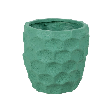 Ghivece, Vase Exterior - Ghiveci mare din rășină, nuanță turcoaz vibrantă