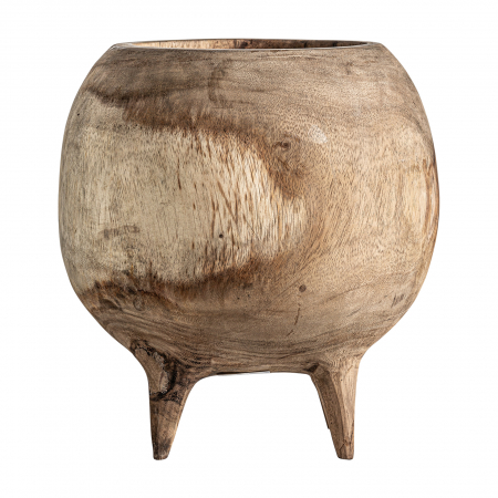Stil de design - Ghiveci etnic lemn suar rotund|Ghivece decorative