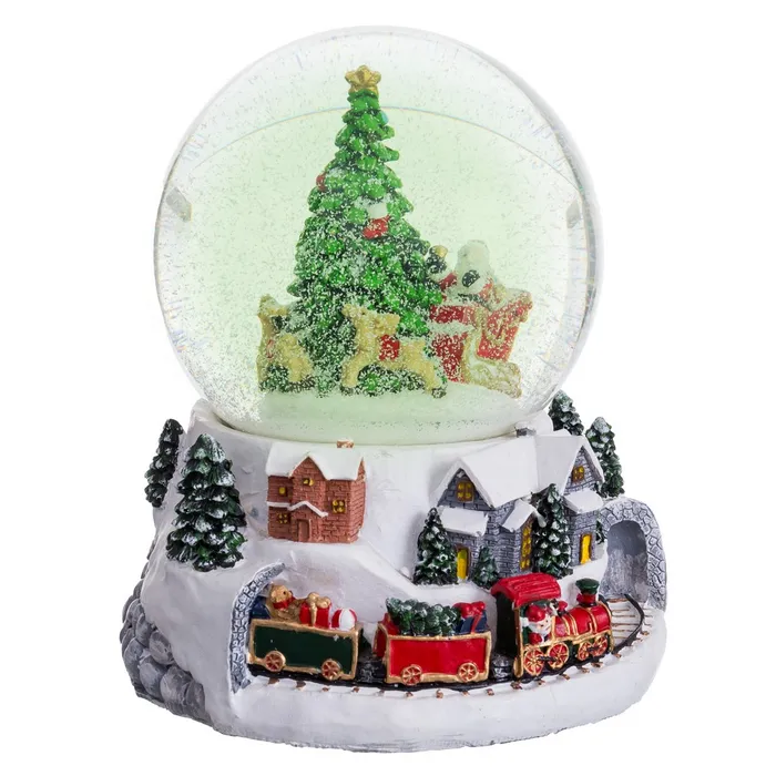 Obiecte decorative - Glob zapada cu lumina si muzica CreativDeco - Decor Craciun casa