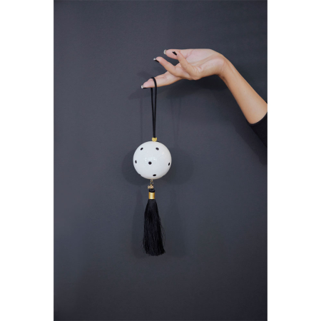 Obiecte decorative - Glob decorativ ceramic alb-negru